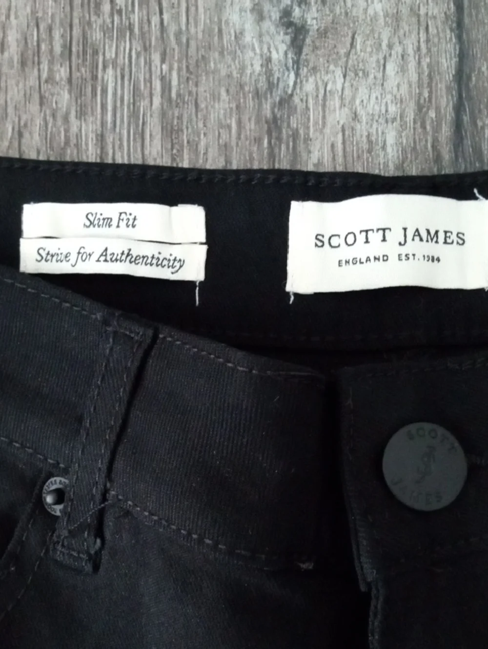 Scott James Black Straight Leg Jeans